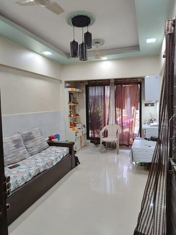 Living Room in 1 BHK Apartment at Krishna Enclave, Ghansoli – for Rent