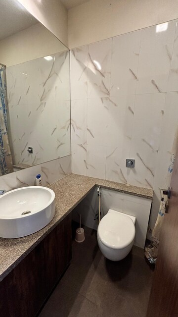 Bathroom in 3 BHK Apartment at Omkar Alta Monte, Malad East – for Rent