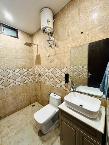 Bathroom in 3 BHK Builder Floor at Huda CGHS, Sector 56 – for Rent