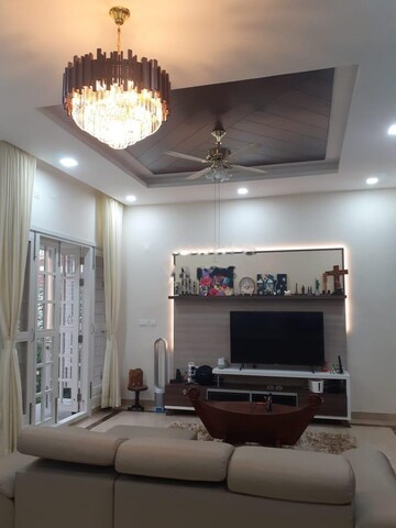 Living Room in 4 BHK Apartment at Prestige Lakeside Habitat Villa, Varthur – for Rent
