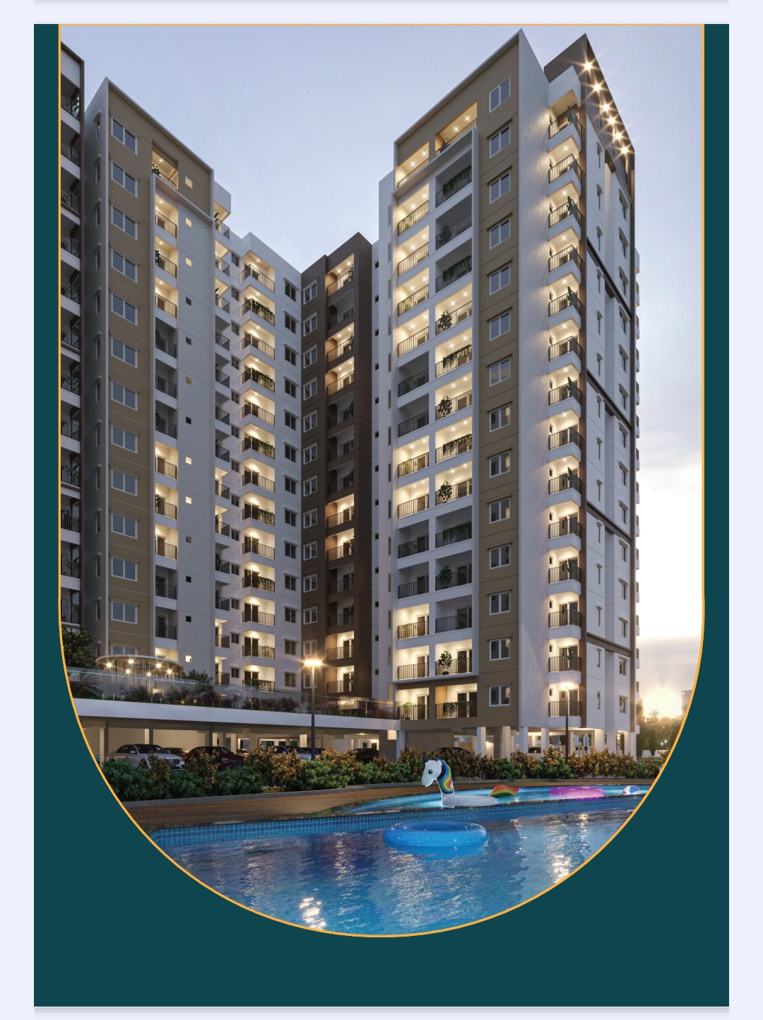 2 BHK 1077 Sq.Ft. Apartment in Sowparnika Rhythm Of Rain