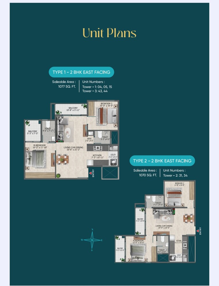 Floor Plan, sowparnika-rhythm-of-rain 3 Bedroom 1194 Sq.Ft. Apartment In Whitefield Bangalore 8702133