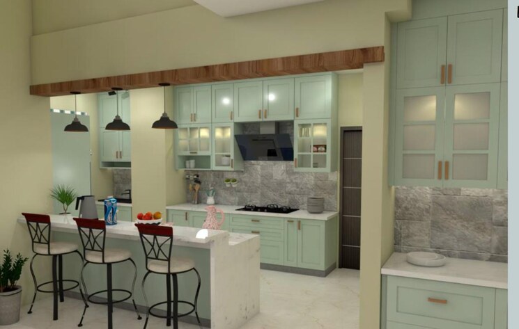 Kitchen, bhartiya-nikoo-homes-phase-2 4 Bedroom 2800 Sq.Ft. Penthouse In Thanisandra Main Road Bangalore 8702228