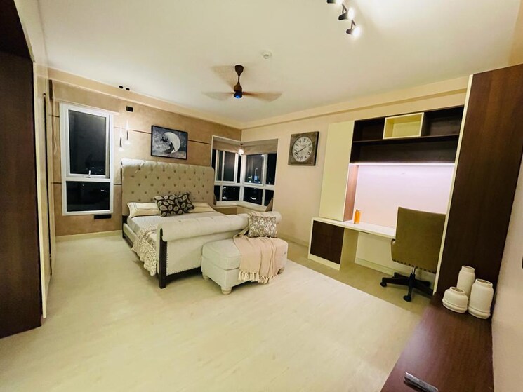 Living Room, bhartiya-nikoo-homes-phase-2 4 Bedroom 2800 Sq.Ft. Penthouse In Thanisandra Main Road Bangalore 8702228