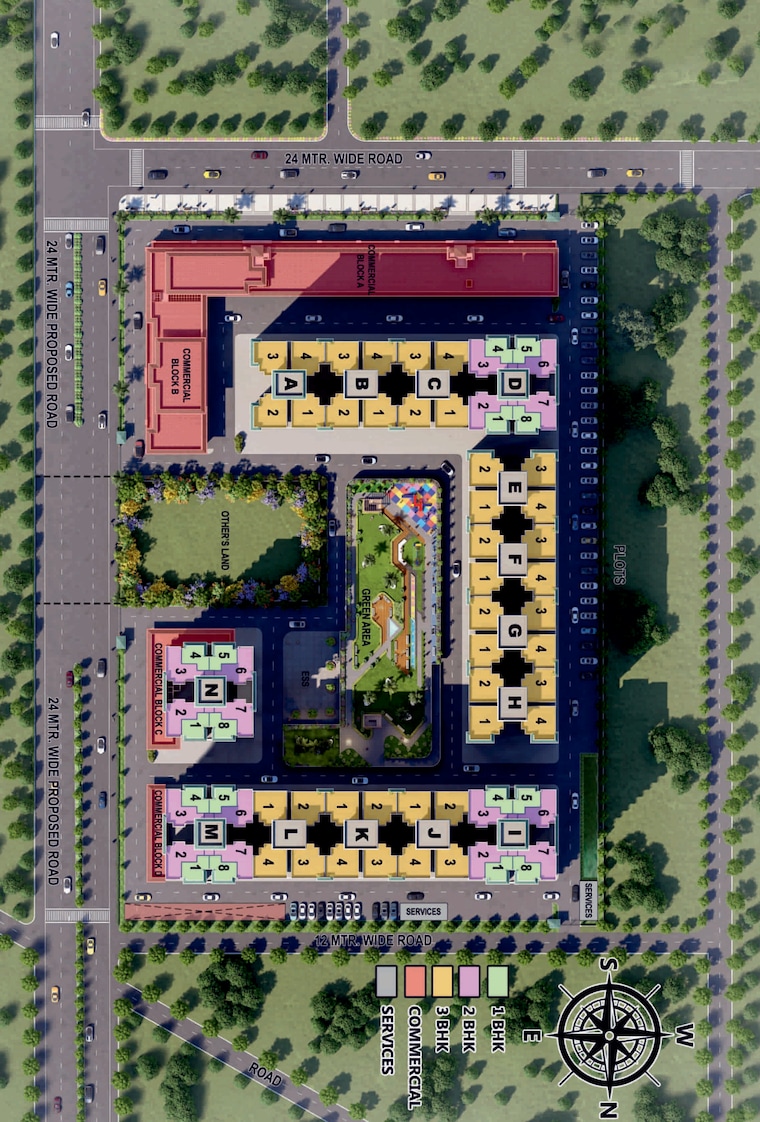 Master Plan, arttech-maulshree-heights 3.5 Bedroom 980 Sq.Ft. Apartment In Sector 84 Faridabad 8702303