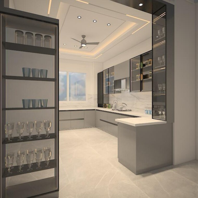 Kitchen, ansal-api-esencia 4 Bedroom 300 Sq.Ft. Builder Floor In Sector 67 Gurgaon 8702562