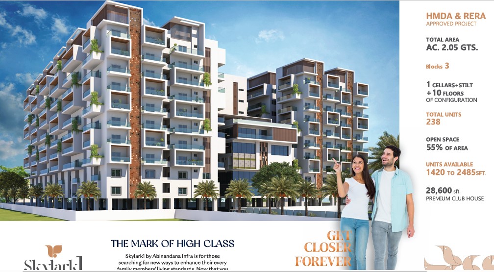 3 BHK + Extra Room Apartment For Sale in Abinandana Skylark