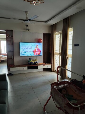 Living Room in 3 BHK Apartment at Mohannagar CHS, Baner – for Rent