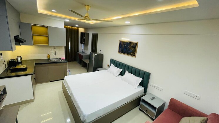 Master Bedroom, okay-plus-solitaire-suites Studio 289 Sq.Ft. Apartment In Ramnagariya Jaipur 8702992