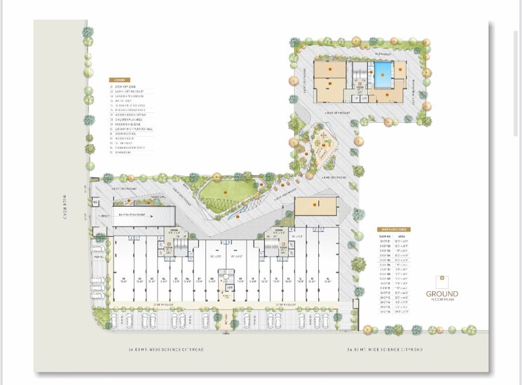 Master Plan, science city Commercial Showroom 1000 Sq.Ft. In Science City Ahmedabad 8704899