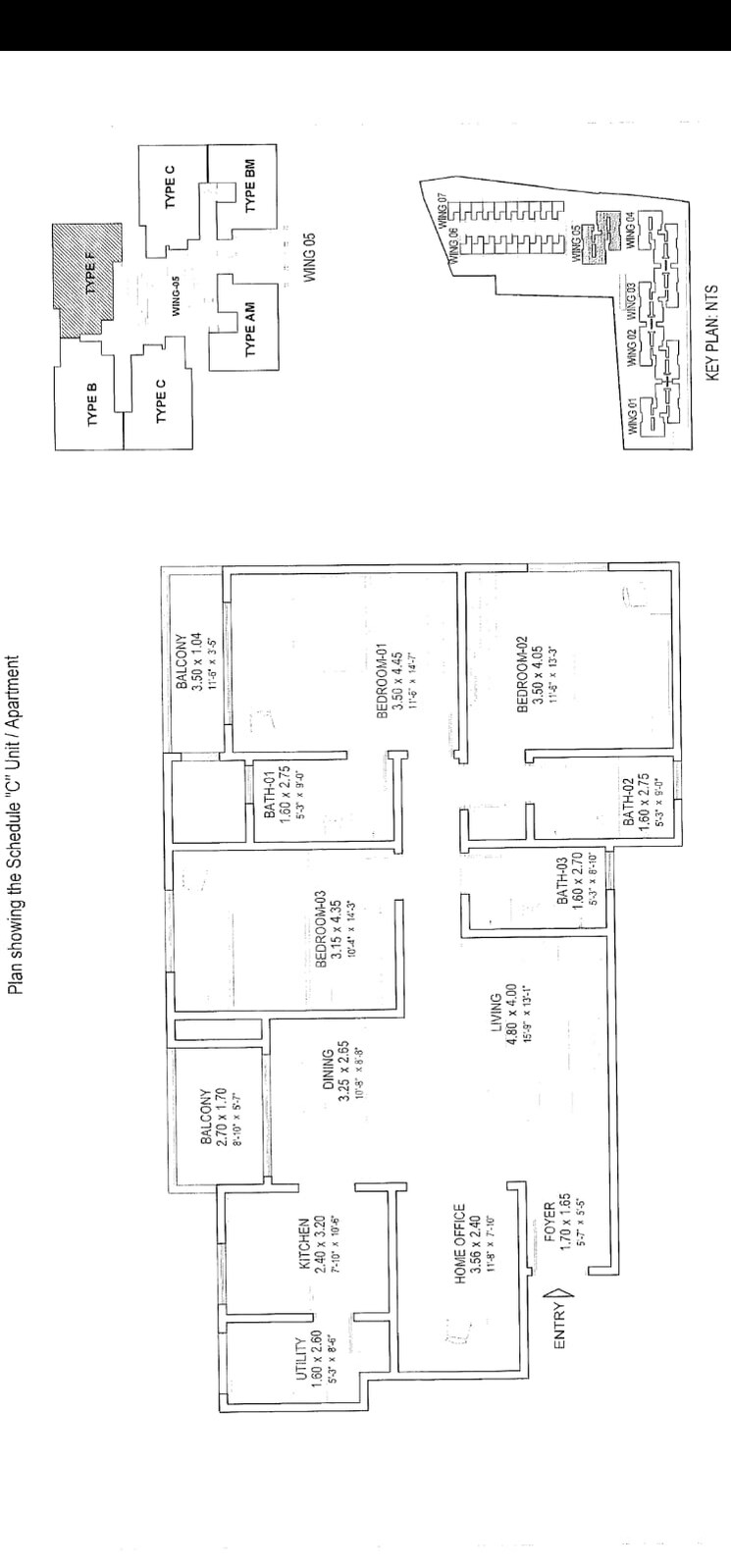 Floor Plan, sobha-victoria-park 3.5 Bedroom 1818 Sq.Ft. Apartment In Hennur Road Bangalore 8706639