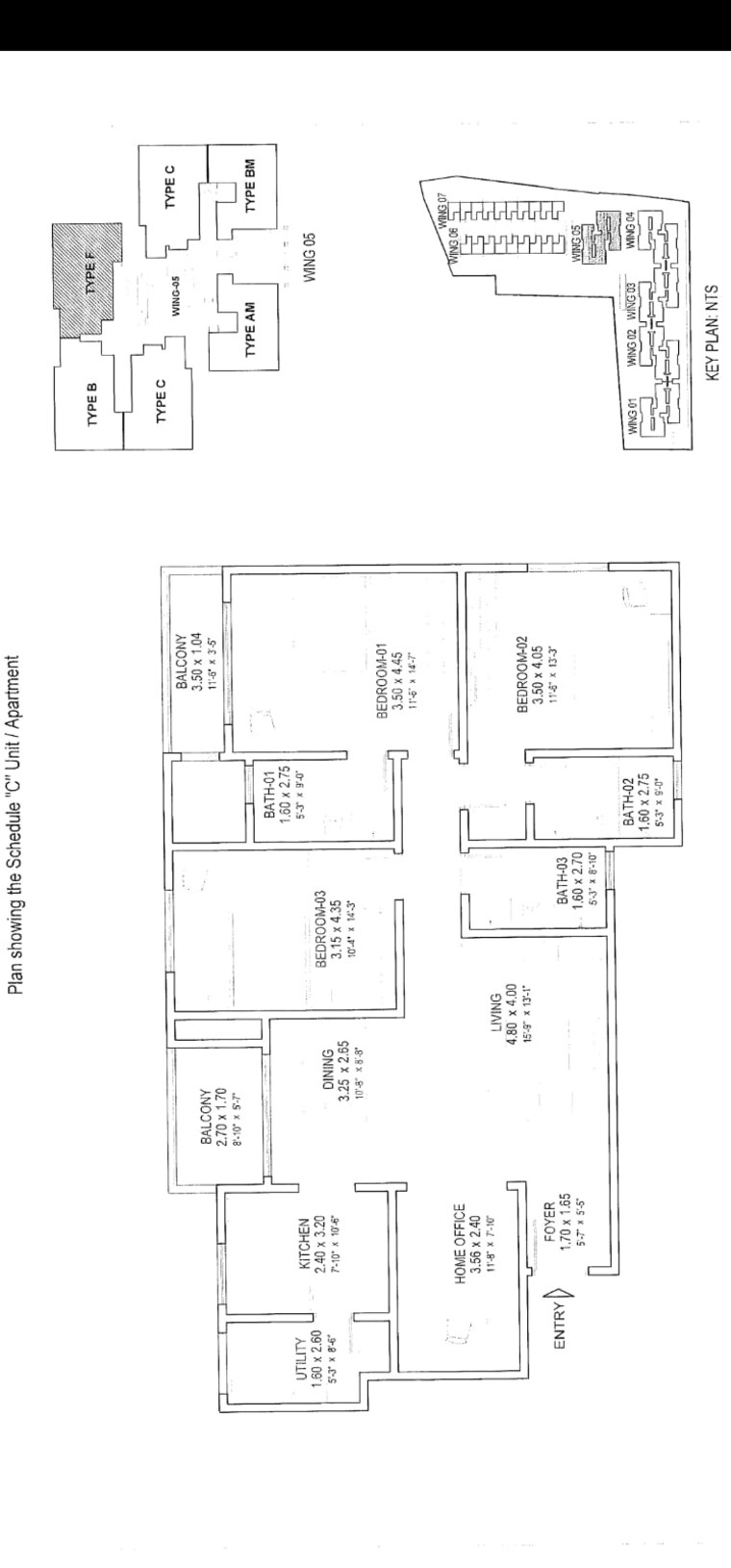 Floor Plan, sobha-victoria-park 3.5 Bedroom 1818 Sq.Ft. Apartment In Hennur Road Bangalore 8706639