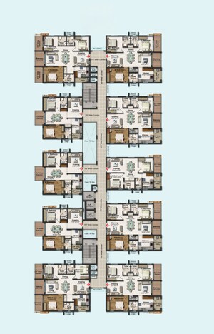Floor Plan in 3 BHK Apartment at Frontline Seven, Kokapet – for Sale