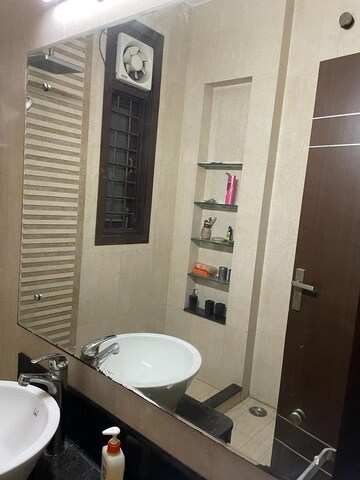 Bathroom in 1.5 BHK Builder Floor at Prashant Vihar – for Rent