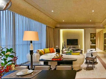 Living Room in 5 BHK Apartment at Rustomjee Crown, Prabhadevi – for Rent