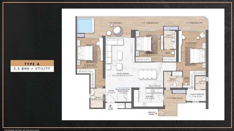 Floor Plan, smart-world-the-edition 3.5 Bedroom 2945 Sq.Ft. Apartment In Sector 66 Gurgaon 8708675