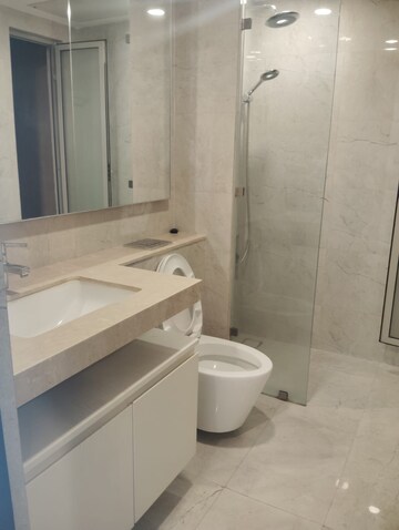 Bathroom in 2 BHK Apartment at Hiranandani Atlantis, Powai – for Rent