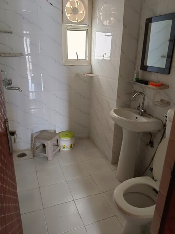 Bathroom in 3 BHK Apartment at Panchsheel Greens, Sector 16 Greater Noida – for Rent