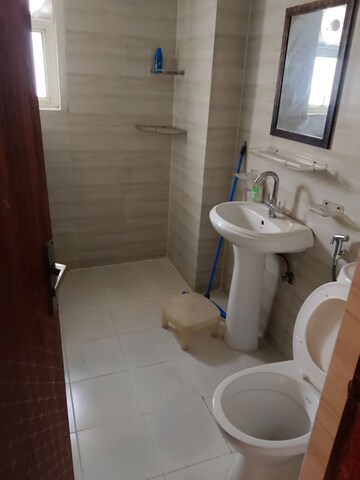 Bathroom in 3 BHK Apartment at Panchsheel Greens, Sector 16 Greater Noida – for Rent