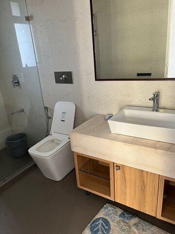 Bathroom in 4 BHK Apartment at Ambuja Utalika : The Condoville, Em Bypass – for Rent