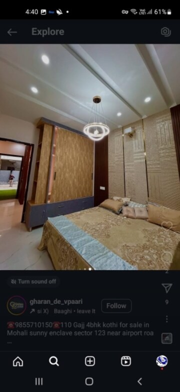 Bedroom in 2.5 BHK Builder Floor at Sector 32 – for Rent