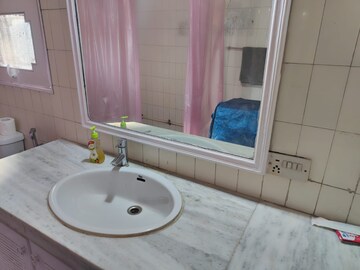 Bathroom in Studio Builder Floor at Sarvapriya Vihar – for Rent