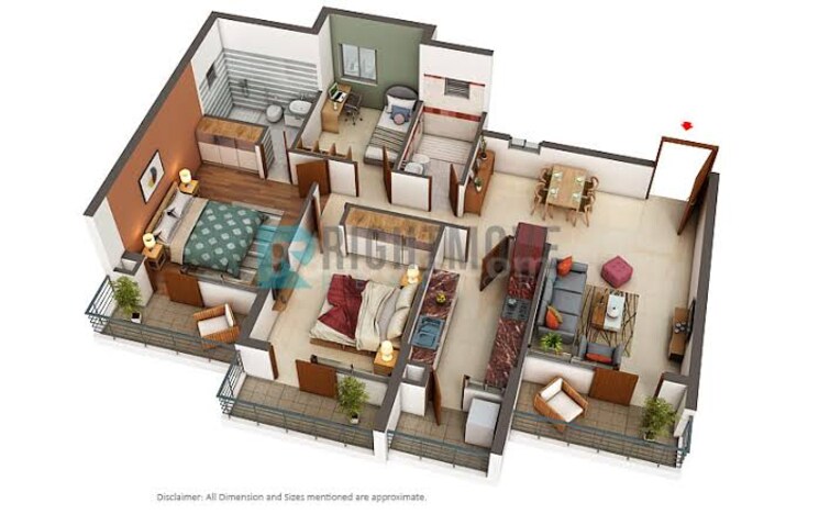 Floor Plan, sector 66 a 2.5 Bedroom 1431 Sq.Ft. Apartment In Sector 66 A Mohali 8712477