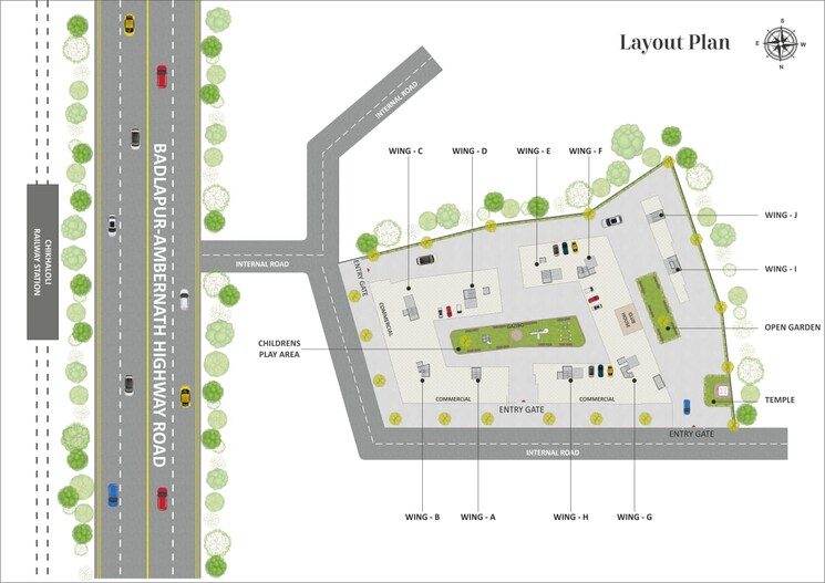 Master Plan, aditya-nidhi-residency 1 Bedroom 645 Sq.Ft. Apartment In Ambernath Thane 8714137