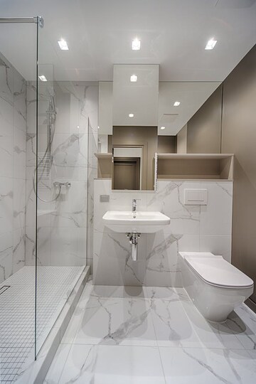 Bathroom in 2 BHK Apartment at Shapoorji Pallonji Joyville Hadapsar Annexe, Hadapsar – for Sale