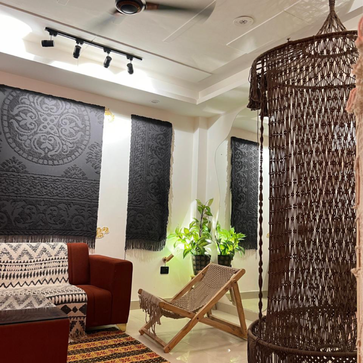 Living Room, saket-court-residential-complex 2 Bedroom 1000 Sq.Ft. Builder Floor In Pushp Vihar Delhi 8714795