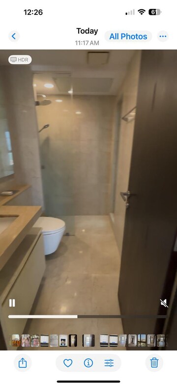 Bathroom in 1 BHK Apartment at Hiranandani Regent Hill, Powai – for Rent