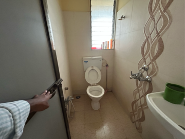 Bathroom in 1 BHK Apartment at Horizon Height, Kasarvadavali – for Rent