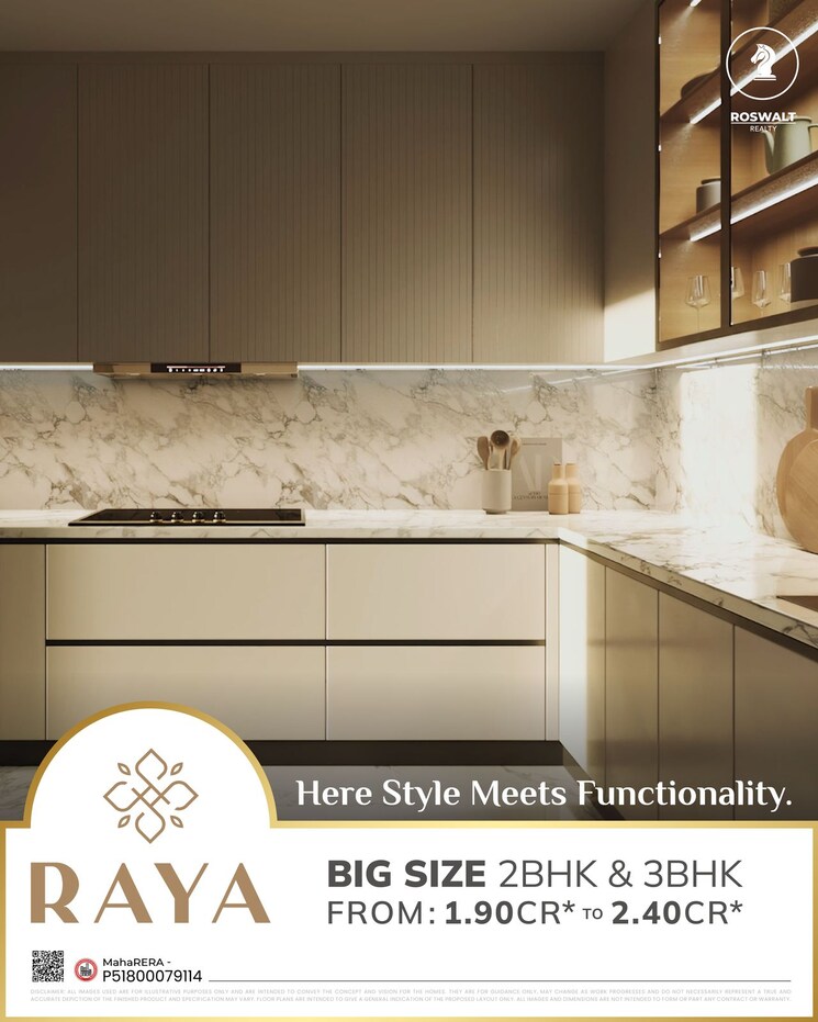 Kitchen, roswalt-raya 2 Bedroom 747 Sq.Ft. Apartment In Chembur Mumbai 8716776
