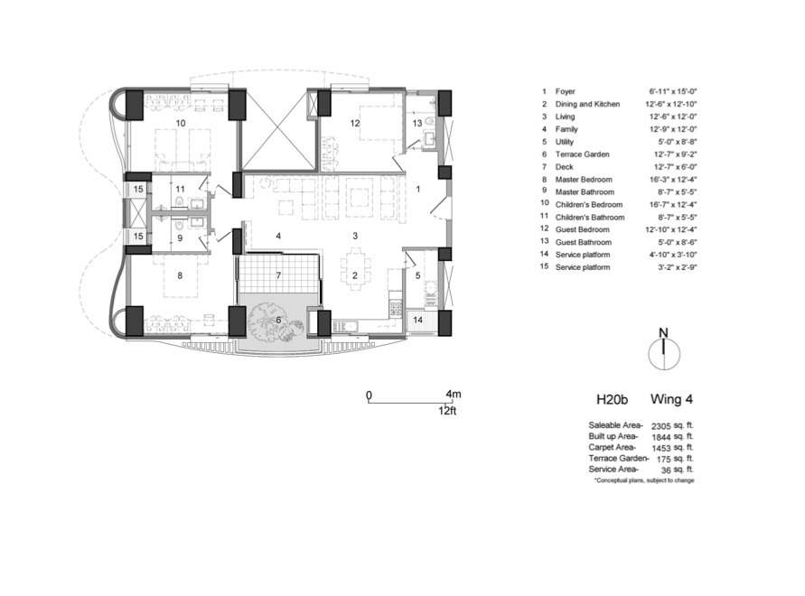 3 BHK 2305 Sq.Ft. Apartment in Total Environment In That Quiet Earth