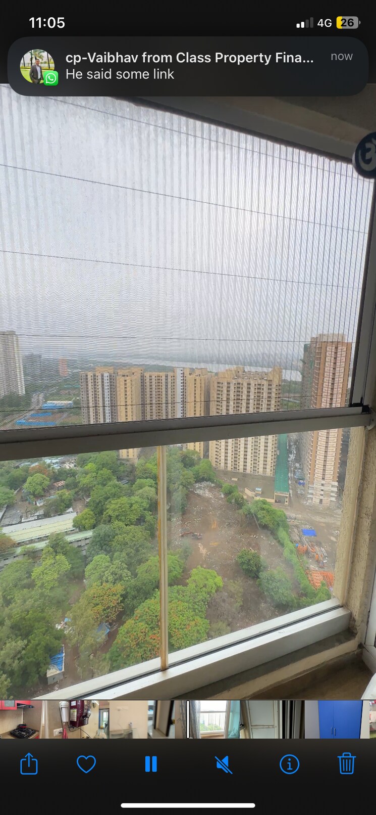 Balcony, dosti-west-county-phase-2-dosti-cedar 1.5 Bedroom 565 Sq.Ft. Apartment In Balkum Pada Thane 8717224