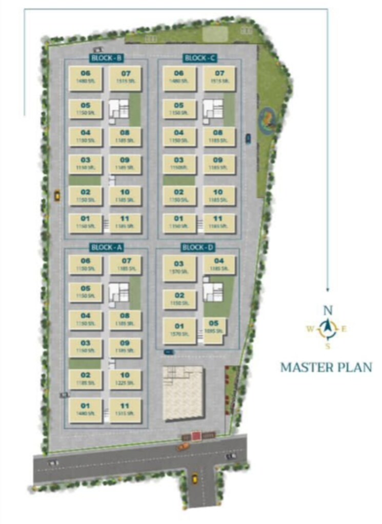 Master Plan, miyapur 2 Bedroom 1095 Sq.Ft. Apartment In Miyapur Hyderabad 8717334