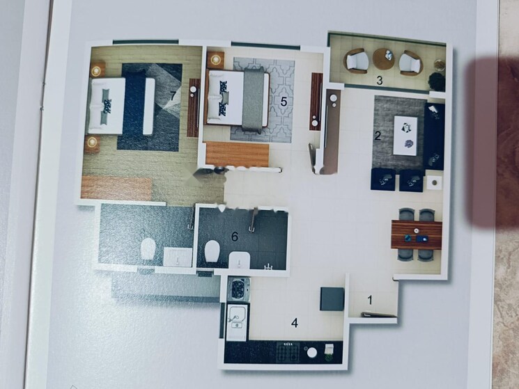 Floor Plan, adarsh-tropica 2 Bedroom 925 Sq.Ft. Apartment In Sarjapur Road Bangalore 8717371