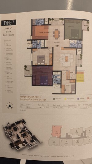 Floor Plan in 3 BHK Apartment at Vanshika Natures Harmony, Talaghattapura – for Sale