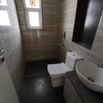 Bathroom in 3 BHK Apartment at Central Park Flower Valley Aqua Front Towers, Sohna Sector 33 – for Rent