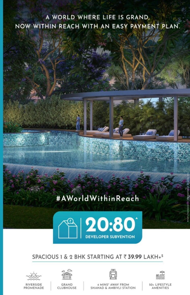 Swimming Pool, godrej-riviera 2 Bedroom 660 Sq.Ft. Apartment In Ambivali Thane 8718278