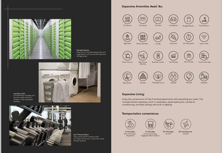 Floor Plan, nr-green-woods Studio 500 Sq.Ft. Apartment In Thanisandra Bangalore 8718672