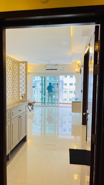Balcony in 3 BHK Apartment at L&T Raintree Boulevard, Hebbal – for Rent