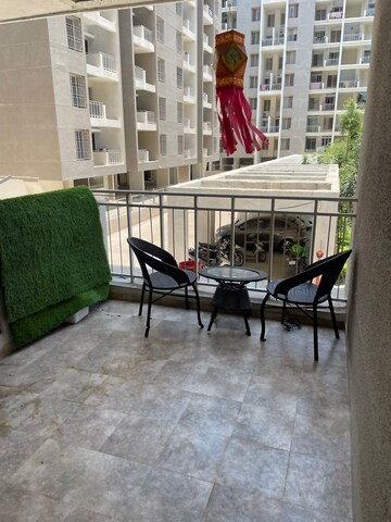 Balcony in 2 BHK Apartment at Abhinav Pebbles Urbania, Bavdhan – for Rent
