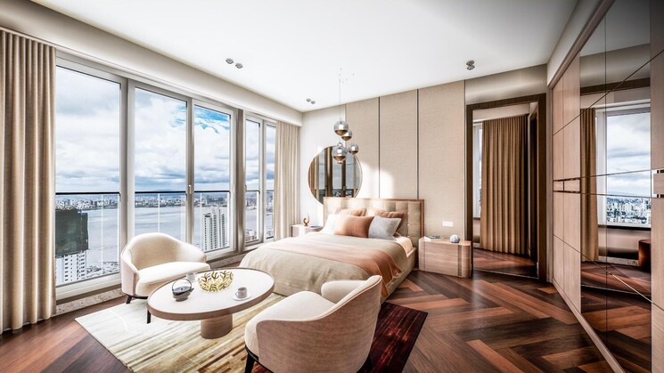 Living Room, techno-aakasa 3 Bedroom 1300 Sq.Ft. Apartment In Worli Mumbai 8720442