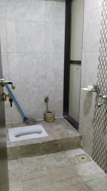 Bathroom in 1 BHK Apartment at Jaydeep Prathamesh Towers, Ghodbunder Road – for Rent