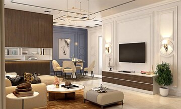 Living Room in 3 BHK Apartment at Thane West – for Rent