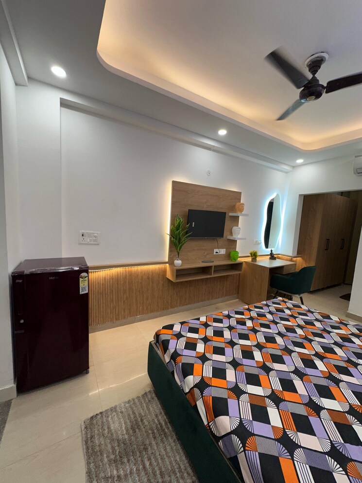 Bedroom, sector 27 1 RK 600 Sq.Ft. Builder Floor In Sector 27 Gurgaon 8720526