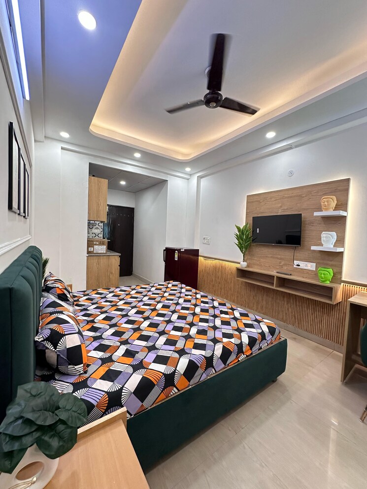 Bedroom, sector 27 1 RK 600 Sq.Ft. Builder Floor In Sector 27 Gurgaon 8720526