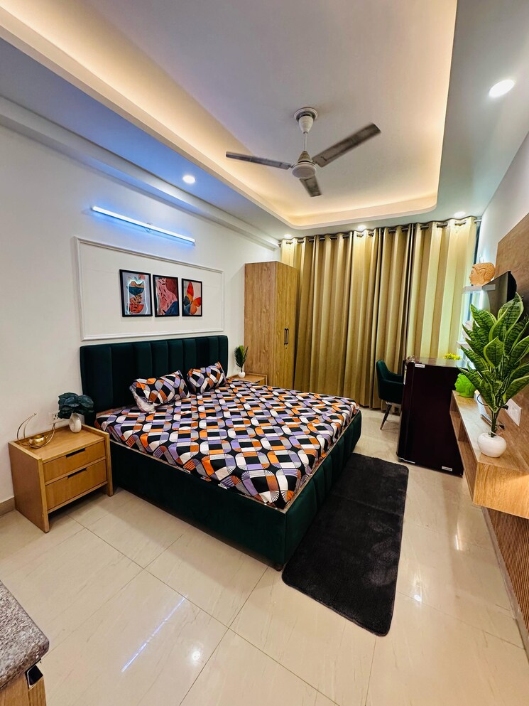 Bedroom, sector 27 1 RK 600 Sq.Ft. Builder Floor In Sector 27 Gurgaon 8720526