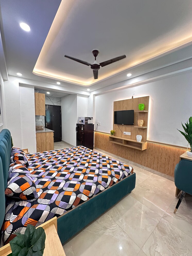 Bedroom, sector 27 1 RK 600 Sq.Ft. Builder Floor In Sector 27 Gurgaon 8720526